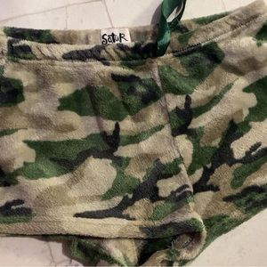 Fluffy Camo Shorts